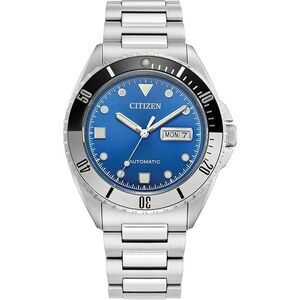 Citizen Sport Automatic Blue Sunray Dial Stainless Steel Mens Watch